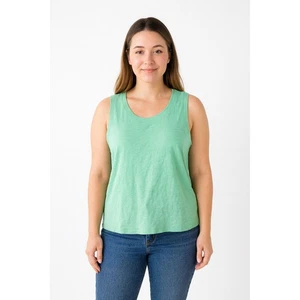 J.Crew Girlfriend Tank XL Women Light Green Stretch Cotton Knit - Picture 1 of 6