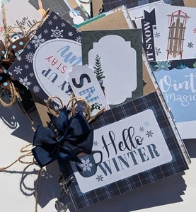Winter premade junk journal, photo album, cards, tags, stickers - Picture 1 of 9