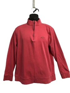 Greg Norman Mens Pullover 1/2 Zip Salmon Pink Long Sleeve Sweater Size L - Picture 1 of 10