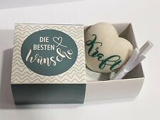 Corazón Poder En Cartón Pequeño Embajada Suerte Amor Gruß Für Dich Gilde Regalo