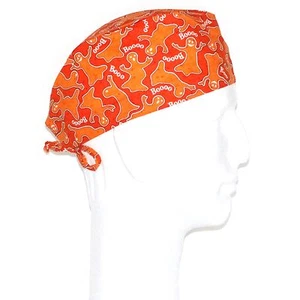 Halloween & Orange Ghost Theme Scrub Hat - Picture 1 of 1