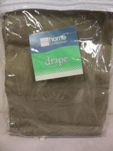 JCPenney Home Curtain Panel Pair Pole Top 80" x 63" Green Khaki Drapes - Picture 1 of 3