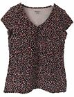 Ladies Merona V Neck Floral T Shirt With Ruched Detailing To Bust Size M  BNWOT