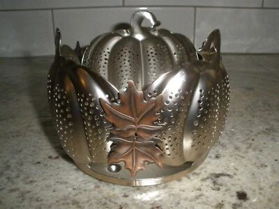 NUEVO Candelabro Bath & Body Works Calabazas Hojas de Otoño para Tarro Velas Foto 1 de 4