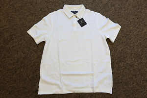 Joseph Abboud Black Label Men's Linen Blend Knit Polo Shirt - WHITE - Size Large