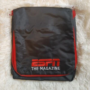 ESPN The Magazine Messenger Tool Travel Bag Black/Red 10" - Picture 1 of 5