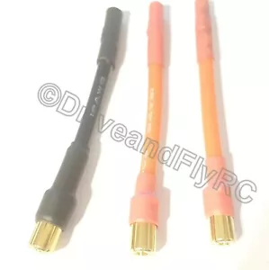 6,5 mm macho 3,5 mm hembra 2 pulgadas 4 cm 12 AWG alambre de silicio castillo mambo extensión ESC - Imagen 1 de 12