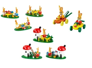 Kugelhasen Hase auf Platte ca. Marktstand, Wippe, Maler, Rennwagen - Bild 1 von 9