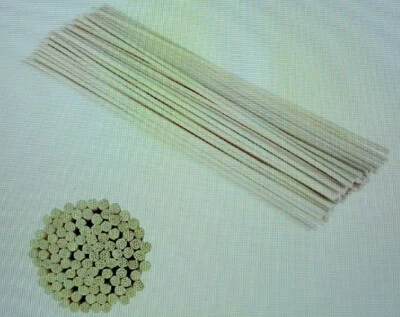 Palos difusores de caña de fibra de ratán natural, 8" 50 piezas. Nuevo Foto 1 de 4