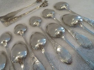 Gorgeous 1900 french sterling silver tea (or coffee) set 11p Art nouveau st iris - Picture 1 of 12