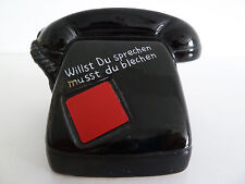 Coole Telefon Spardose aus Keramik schwarz Sparbüchse Sparschwein Telephone