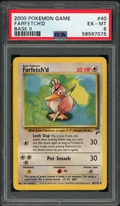 2000 Pokemon Game #40/130 Farfetch'd Base II PSA 6 - Picture 1 of 2