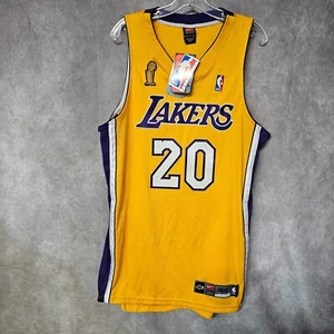 NWT Nike Authentic Los Angeles Lakers Gary Payton 2004 NBA Finals Jersey 44 L - Picture 1 of 9