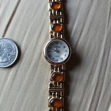 Lee Sands, Women's Amber Stone, Water Resistant Watch, Pre-owned Excellent Cond.