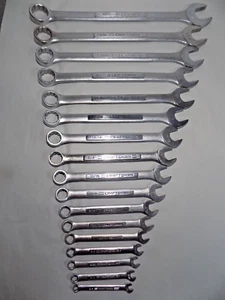 17 Pc. USA Craftsman(-V-,-VV-) 1/4"-1 1/4" Combo Wrench Set-Clean - Picture 1 of 16