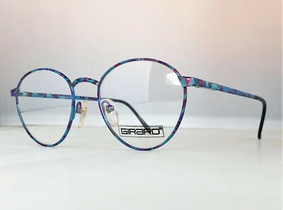 VERDADEROS MARCOS DE GAFAS VINTAGE GIRARD UVA COLORIDOS COREA 52mm BISAGRAS DE RESORTE Foto 1 de 4