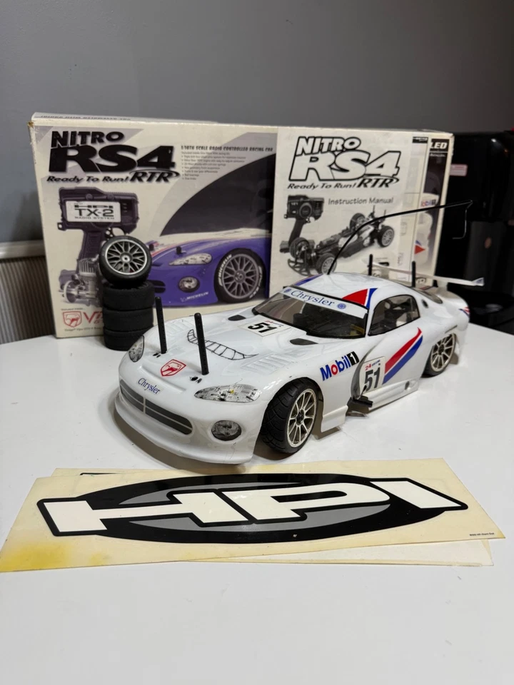 HPI Nitro RS4 Dodge Viper 4WD RC Car assembled Purple Chassis + Remote An Box - Image 1 of 4