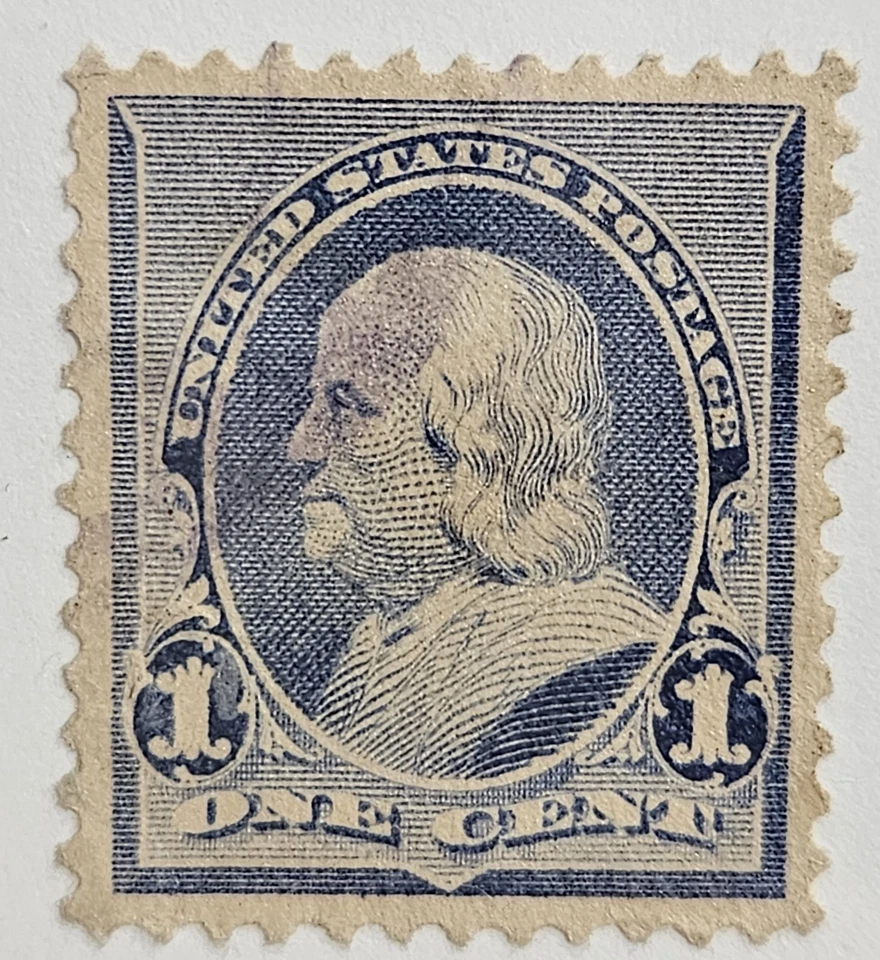 US Stamp Sc 219,  1c Franklin , F-VF Used, CV$5.00 (509A) - Image 1 of 1