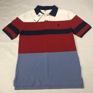 Polo Ralph Lauren Youth Boy Colorblock 100% Cotton Polo Shirt Size Large 14-16. - Picture 1 of 7