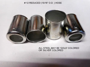 Beadlock A/C Fittings,#12 Crimp Ferrules For REDUCED Barrier Hose, 13012R 4 pc - Picture 1 of 2