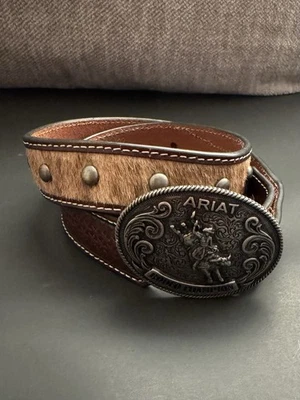 Cinturón Ariat de cuero de vaca genuino juvenil estilo occidental Foto 1 de 4