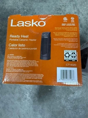 Lasko Ready Heat 14" Calentador de Espacio Torre Cerámica Personal, Nuevo en Caja- Foto 1 de 4