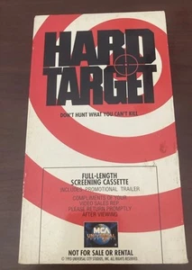 Hard Target  VHS 1993 HTF Rare Van Damme  PROMO Demo Full Length Screening Copy - Picture 1 of 9