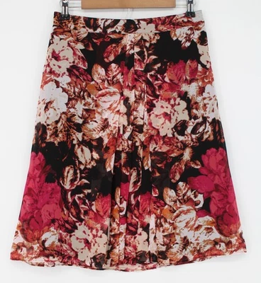 Falda Jaclyn Smith Mujer Pequeña Floral Plisada Debajo de la Rodilla Multicolor De Colección Foto 1 de 4