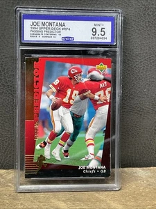 Joe Montana 1994 Upper Deck #RP4 Passing Predictor Card Graded Mint 9.5 - Picture 1 of 2