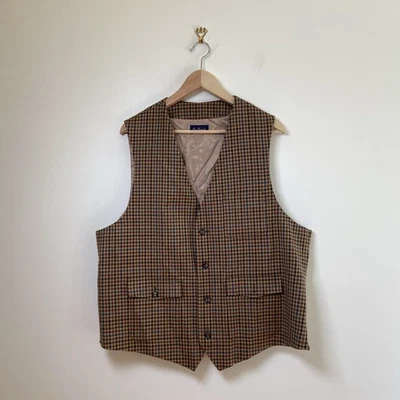 Paul Fredrick Plaid Wool Vest - Image 1 of 4