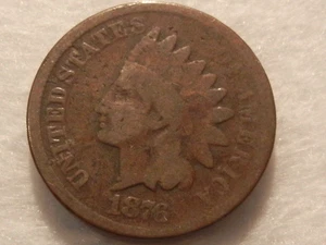 1876 indian head cent old copper US coin - Picture 1 of 2