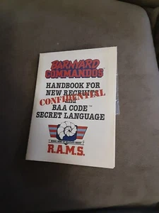 Handbook Poster R.A.M.S Series Barnyard Commandos 1989 Playmates RAMS Formation - Picture 1 of 6