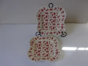 2 platos para servir dulces baratija vintage 2004 The Square Nest Holiday 7" x 7" - Imagen 1 de 5