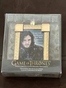 John Snow Game Of Thrones Kurt Adler Hand Crafted Glass Christmas Ornament Rare - Picture 1 of 7