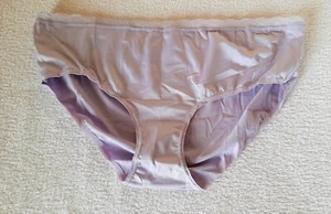 Lavendelgrau seidig Slips butterweich flüssig Satin Höschen UK 16 XL - US 9 - Bild 1 von 10