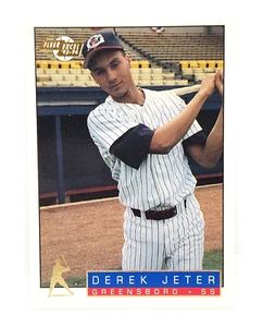 DEREK JETER  / GREENSBORO HORNETS ~ 1993-94 FLEER EXCEL #106 ~ YANKEES - Picture 1 of 2