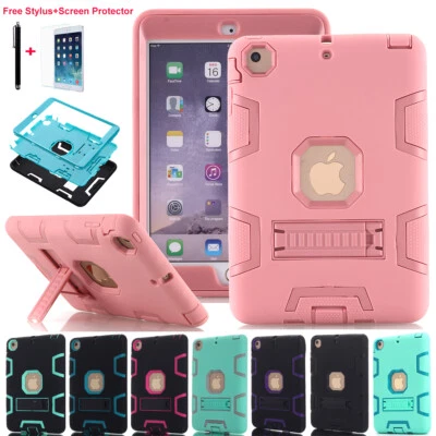 Shockproof Heavy Duty Stand Case Cover For iPad 6th/5th/mini 4/Air 1/2/Pro 12.9" - Image 1 of 4