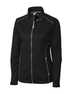 CUTTER & BUCK Women's Black CB WeatherTec Opening Day Softshell Jacket L - Picture 1 of 10