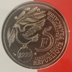SCHATULLE 5 FRANCS BU NICKEL 1995 50 JAHRE UN 8098 Ex. FRANKREICH - Bild 1 von 5