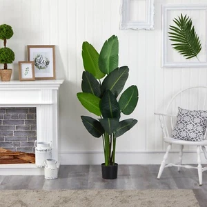 58” Artificial Travelers Palm tree w/13 Lvs Home Office Decor. Retail $189 - Picture 1 of 3
