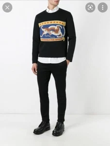 mens Gucci Circus Tiger print Cotton Sweatshirt in Black pullover - Picture 1 of 9