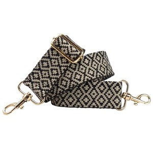 BENAVA Taschengurt Schulterriemen Gurt Schwarz Weiß Verstellbar Baumwolle 40mm