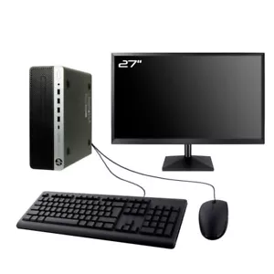 PC HP Prodesk 600 G3 SFF Bildschirm 27 " Intel I3-6100 RAM 16Go SSD 240Go W11 - Bild 1 von 6
