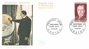 Envelope FDC France GEORGES MANDEL 1964 CHATOU - Picture 1 of 1