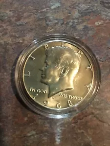 1968 KENNEDY HALF DOLLAR BU GEM IN CAPSULE 40% SILVER - Picture 1 of 2