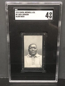 1912 Cohen Weenen #5 Black Back Jack Johnson SGC 4 VG/EX Highest Graded - Picture 1 of 4