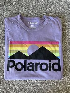 Polaroid Mens Purple Rainbow Graphic Tee (M)