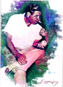 Tarjeta impresa edición limitada firmada por artista auténtico de Babe Ruth 2019 50 de 50 - Imagen 1 de 4
