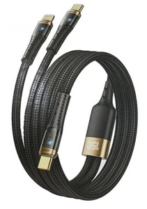Cable de Carga Rápida Gerlax 150W 15A Nylon Trenzado 1.5M, Tipo-C-C y Apple - Imagen 1 de 2