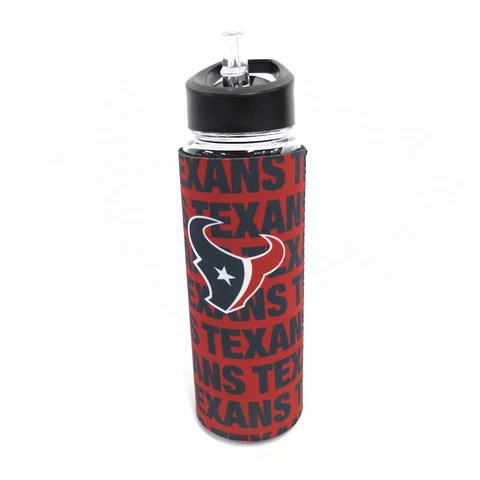 NFL Houston Texans 25 oz. Flip Top Water Bottle with Sleeve Cover